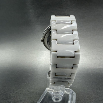 Daniel Steiger Watch Women 35mm White Dial Steel Ceramic Date 8092L New Battery7