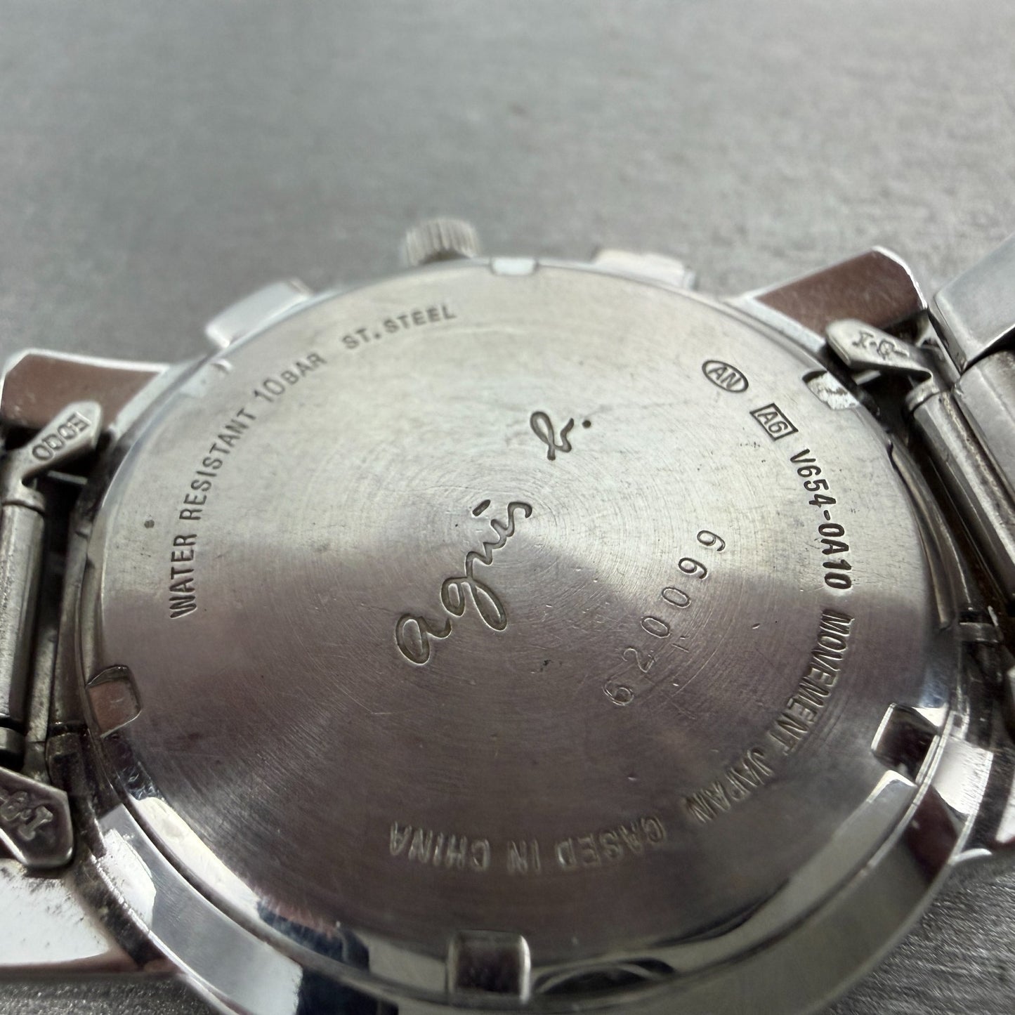 Seiko Anges B Chronograph Watch Men 38mm Blue Dial Steel Round V654-0A10 Newbatt9
