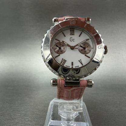 Guess Watch Women 34mm White Dial Silver Tone Daydate Round GC14014L New Battery5