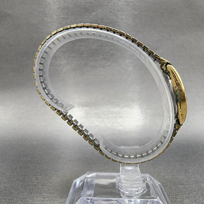 Seiko Watch Women 20mm Cream Dial Gold Tone Oval 34215019 New Battery vintage8