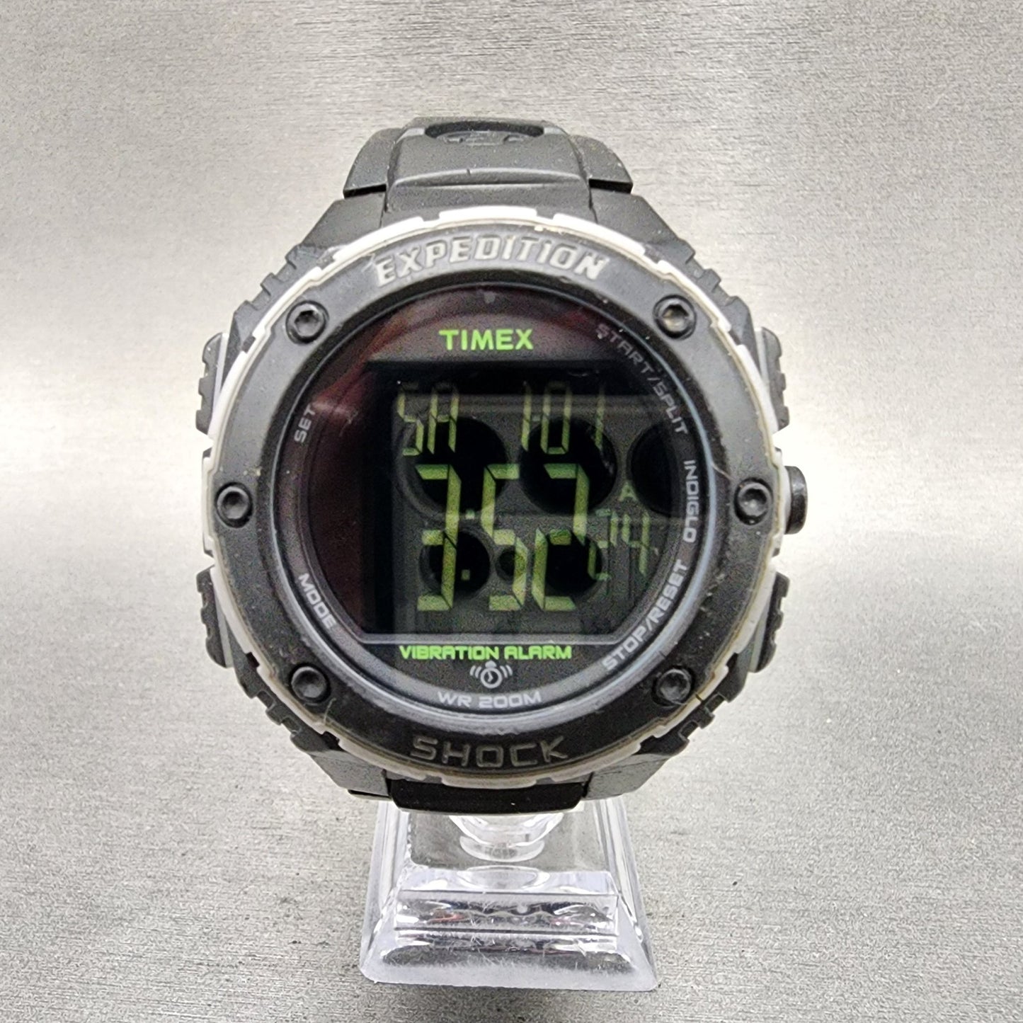 Timex Expedition Shock XL Watch Men 49mm Digital Black Tone Alarm Chrono New Bat0