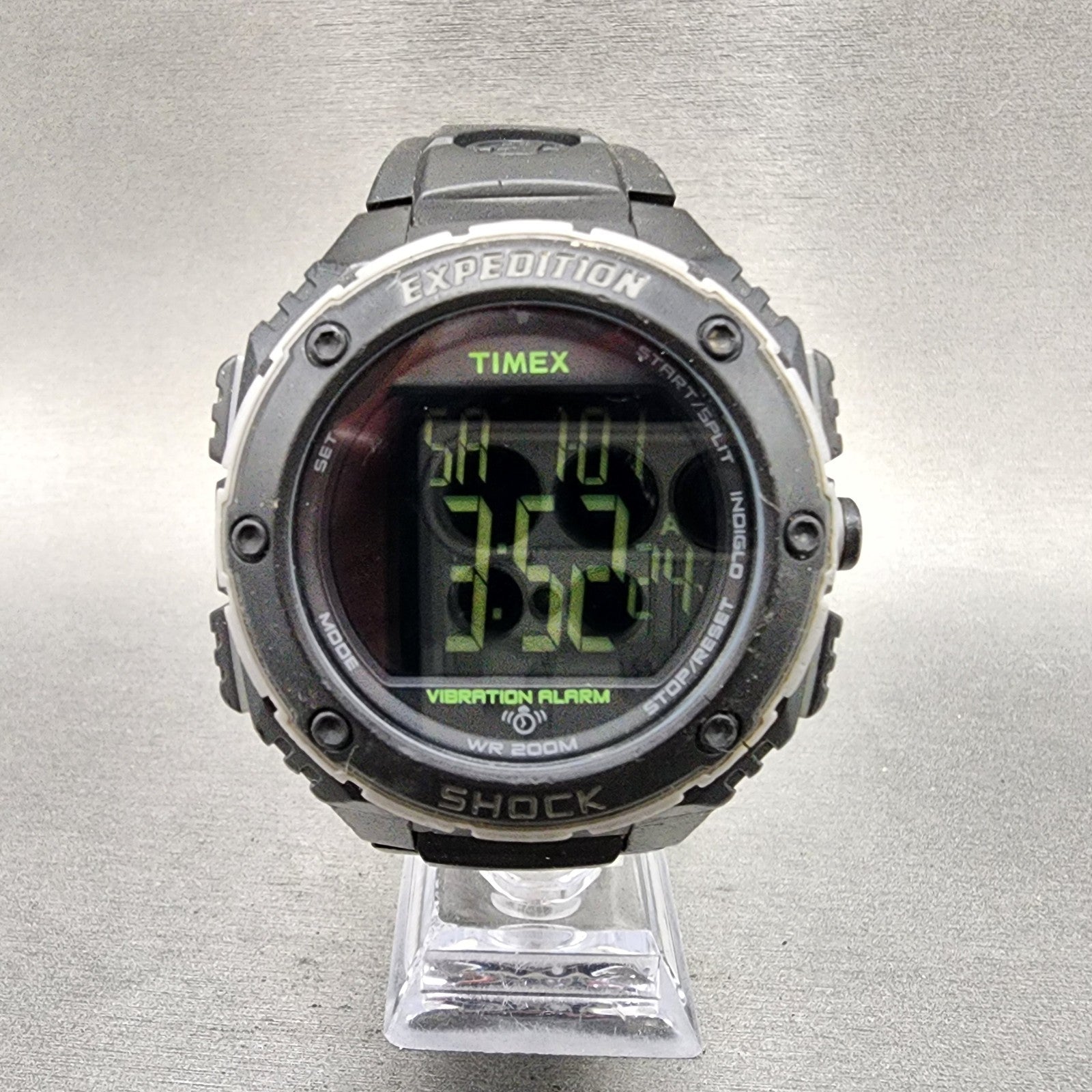 Timex Expedition Shock XL Watch Men 49mm Digital Black Tone Alarm Chrono New Bat0