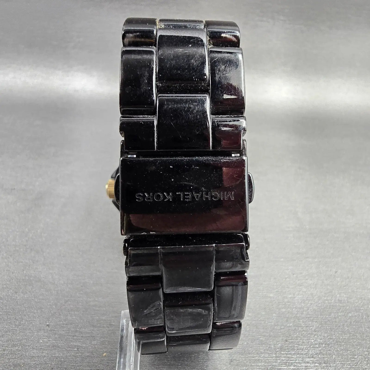 Michael Kors Madison Watch Men 42mm Black Dial Black Date MK-5173 New Battery7