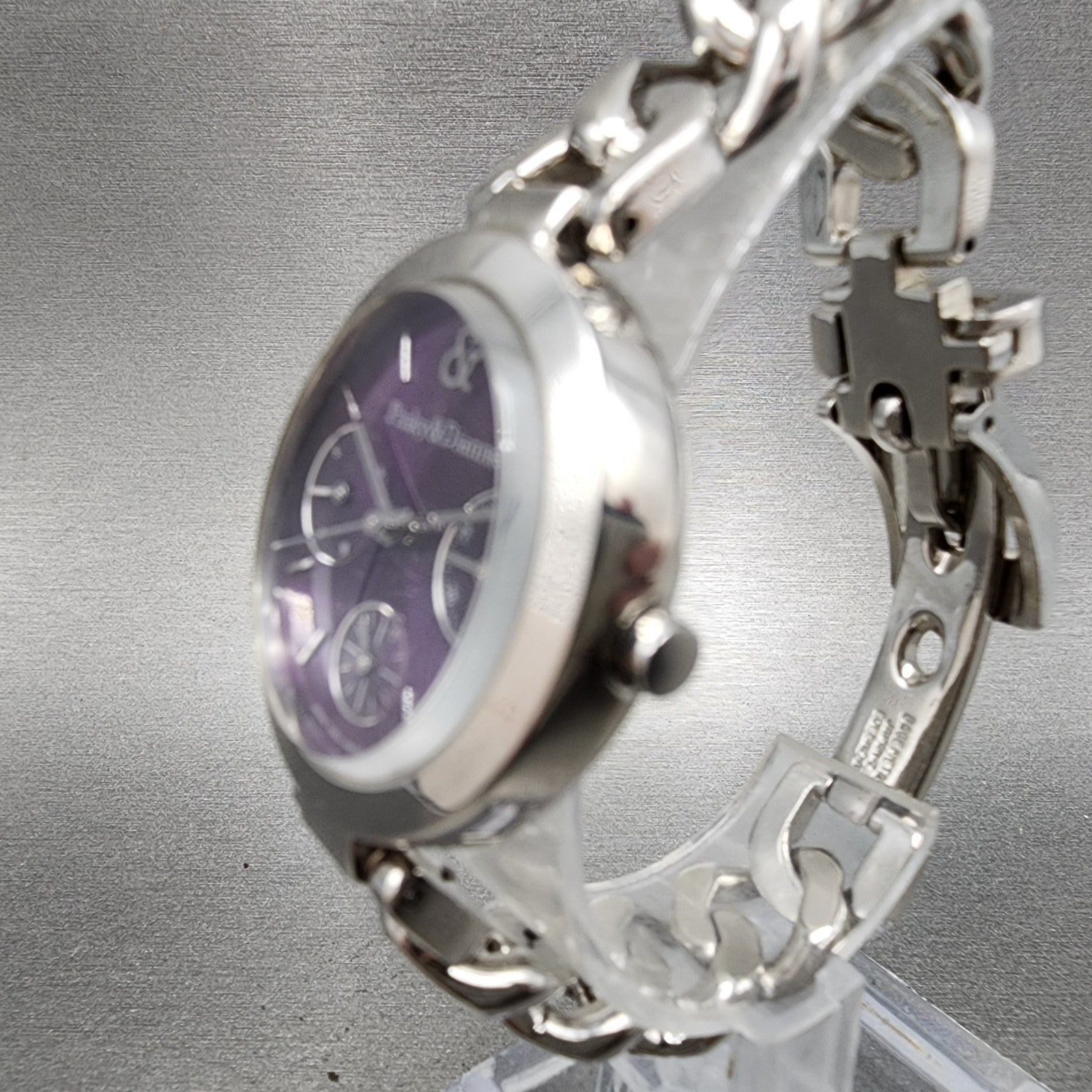 Seiko Pinky & Dianne Watch Women 32mm Purple Dial Steel Daydate Round New Batt3