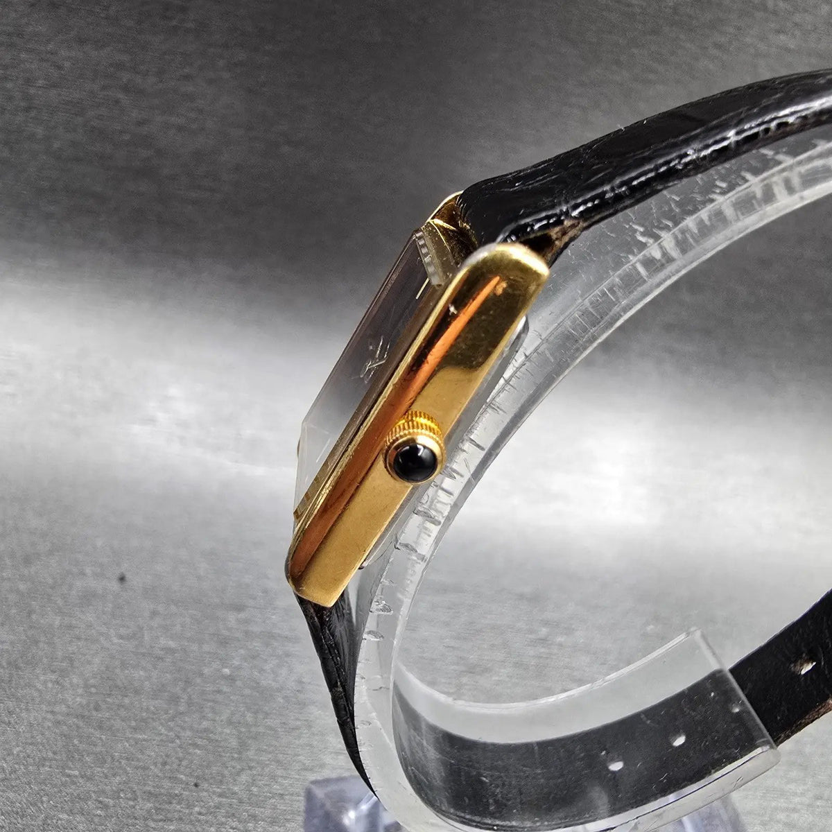 Citizen Tank Watch Women 17mm Black Dial Gold Rectangle 3220-945174 New Battery2