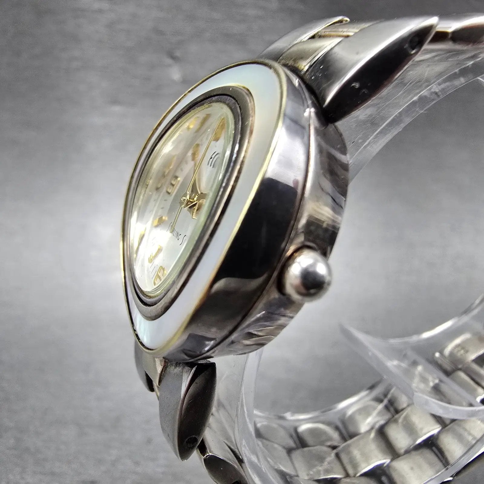 Ecclissi Watch Women 27mm Silver Dial Two Tone Sterling Silver 32250 New Battery3