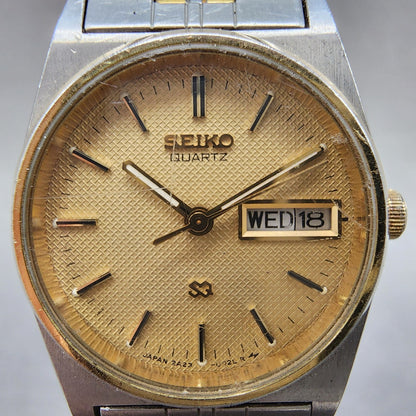 Seiko SQ Watch Women 23mm Champagne Dial Two Tone Dyadate 2a230029 New Battery1
