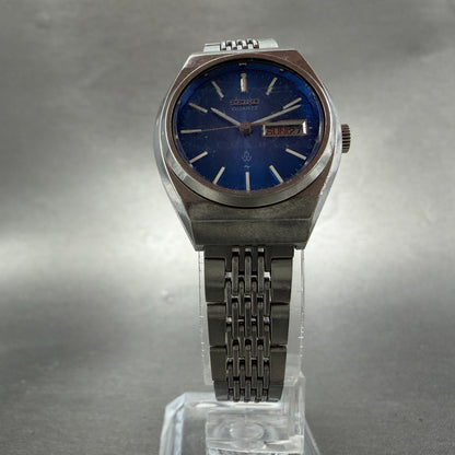 Seiko Watch Women 25mm Blue Dial Silver Tone Daydate 4326-0100 New Battery5