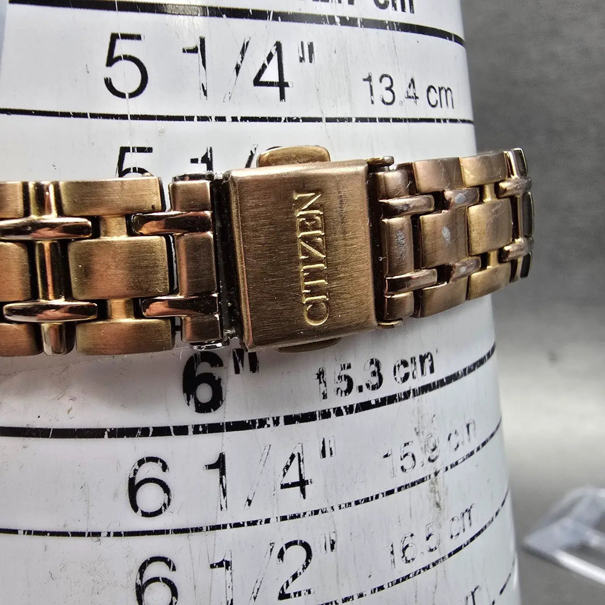 Citizen Eco-Drive Watch Women 25mm White Dial Rose Gold Date E011-S094526 Works10