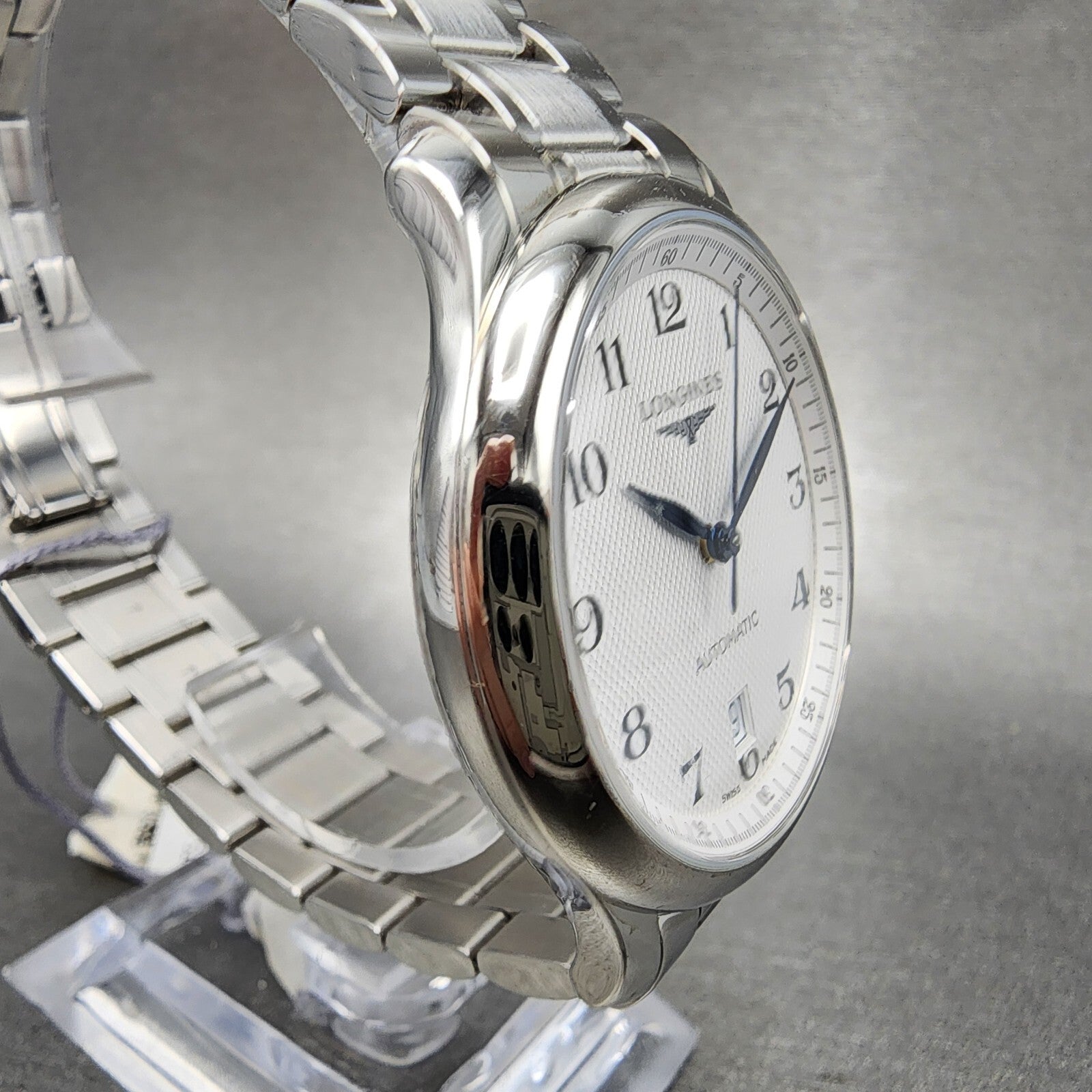 Longines Master Collection Automatic Watch Men 39mm White Dial Steel Date3