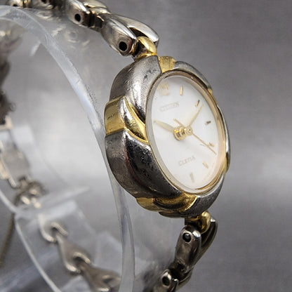 Citizen Cletia Watch Women 20mm White Dial Two Tone Round 5431K16873 New Batt3