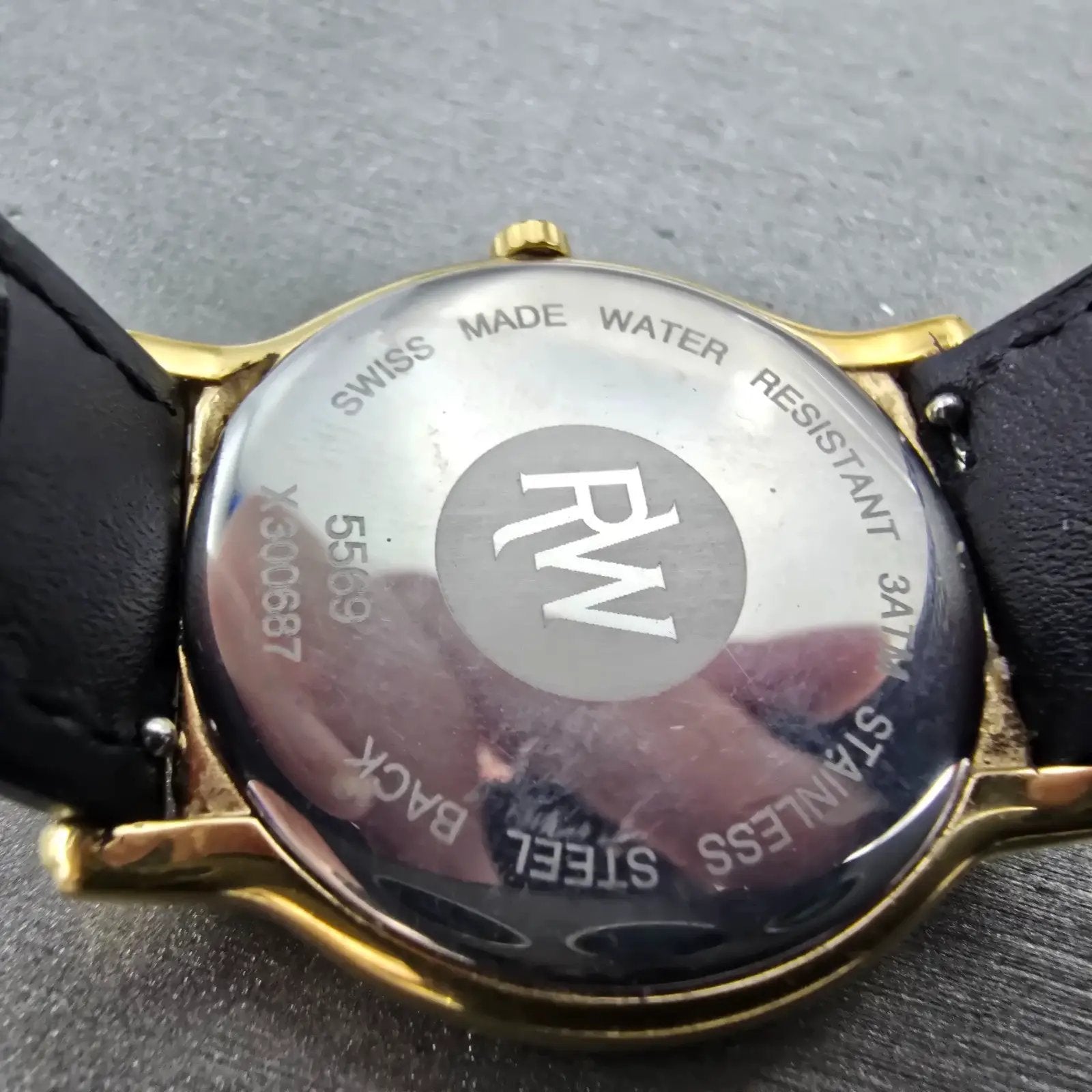 Raymond Weil Watch Men 34mm White Dial Gold Tone Date Round 5569 New Battery11