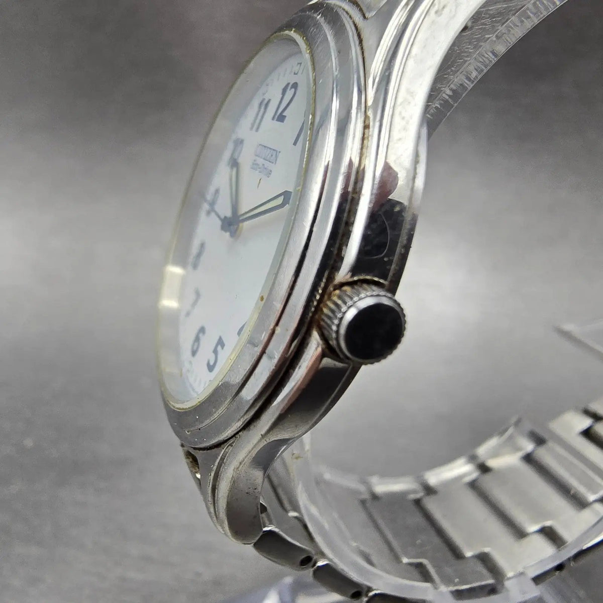 Citizen Eco-Drive Watch Men 36mm White Dial Silver E031-S048419 Round Works2