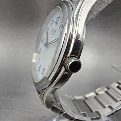 Citizen Eco-Drive Watch Men 36mm White Dial Silver E031-S048419 Round Works2