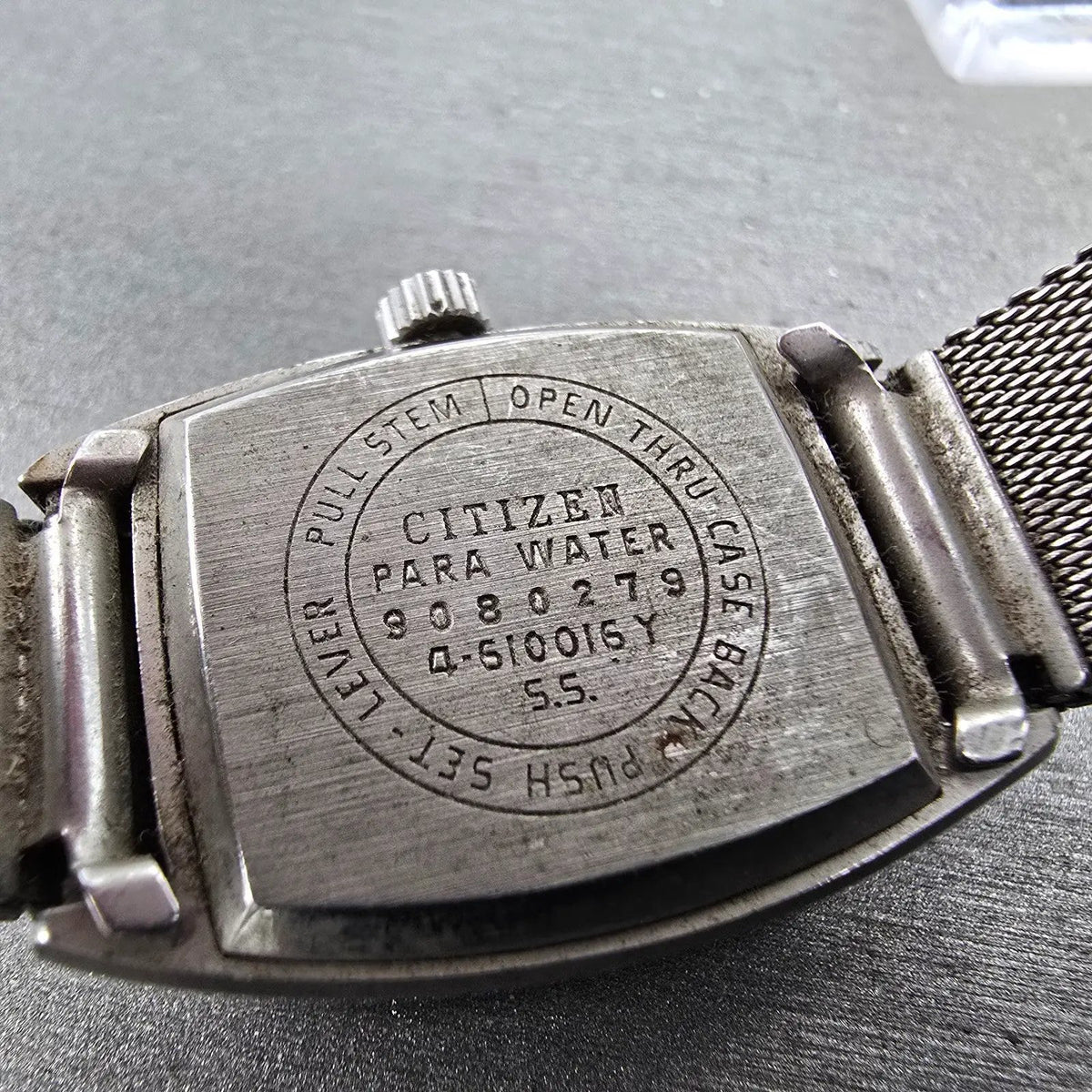 Citizen Cosmo Star Tank Watch Women 23mm Silver Dial Steel Date 4-610016 Runs9