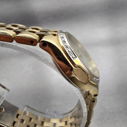 Citizen Eco-Drive Watch Women 27mm MOP Dial Gold Tone Gammed E001-S044315 Works3