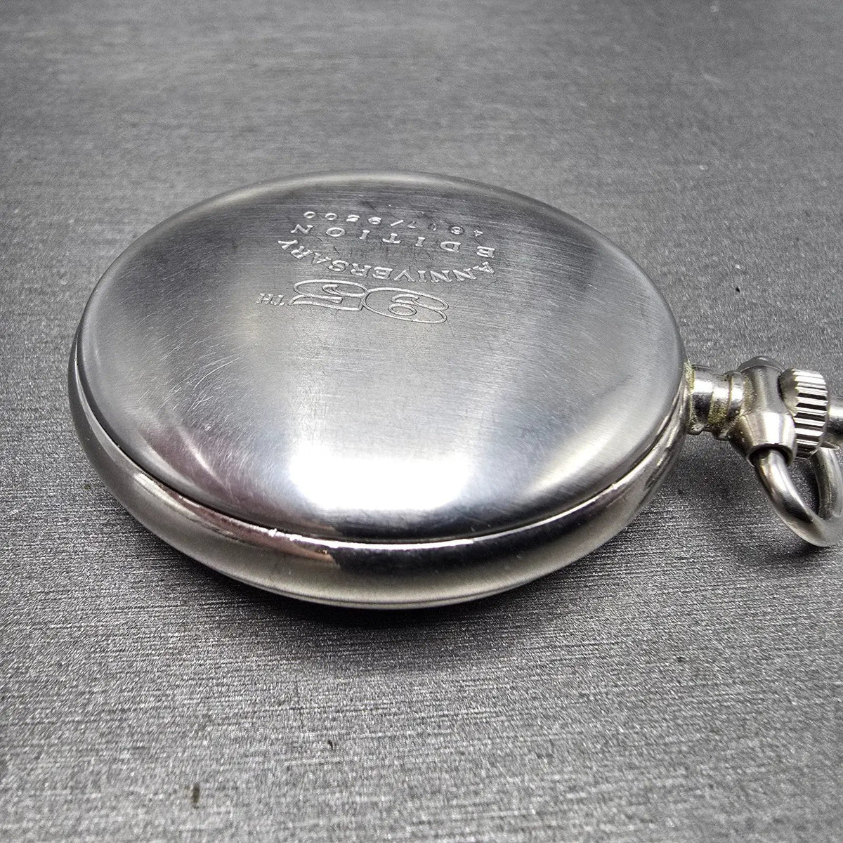 Harley Davidson Pocket Watch Men 50mm White Dial Silver Small Seconds New Batt9