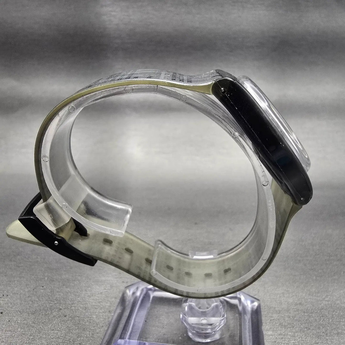Swatch IT'S HERE Watch Women Black Dial Black Case Daydate GB741 New Battery8