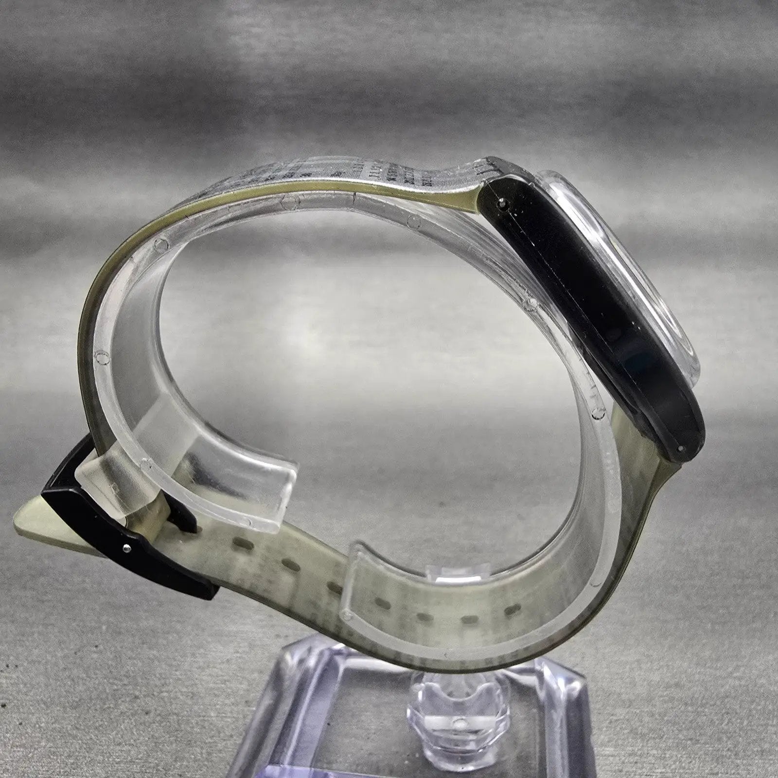 Swatch IT'S HERE Watch Women Black Dial Black Case Daydate GB741 New Battery8