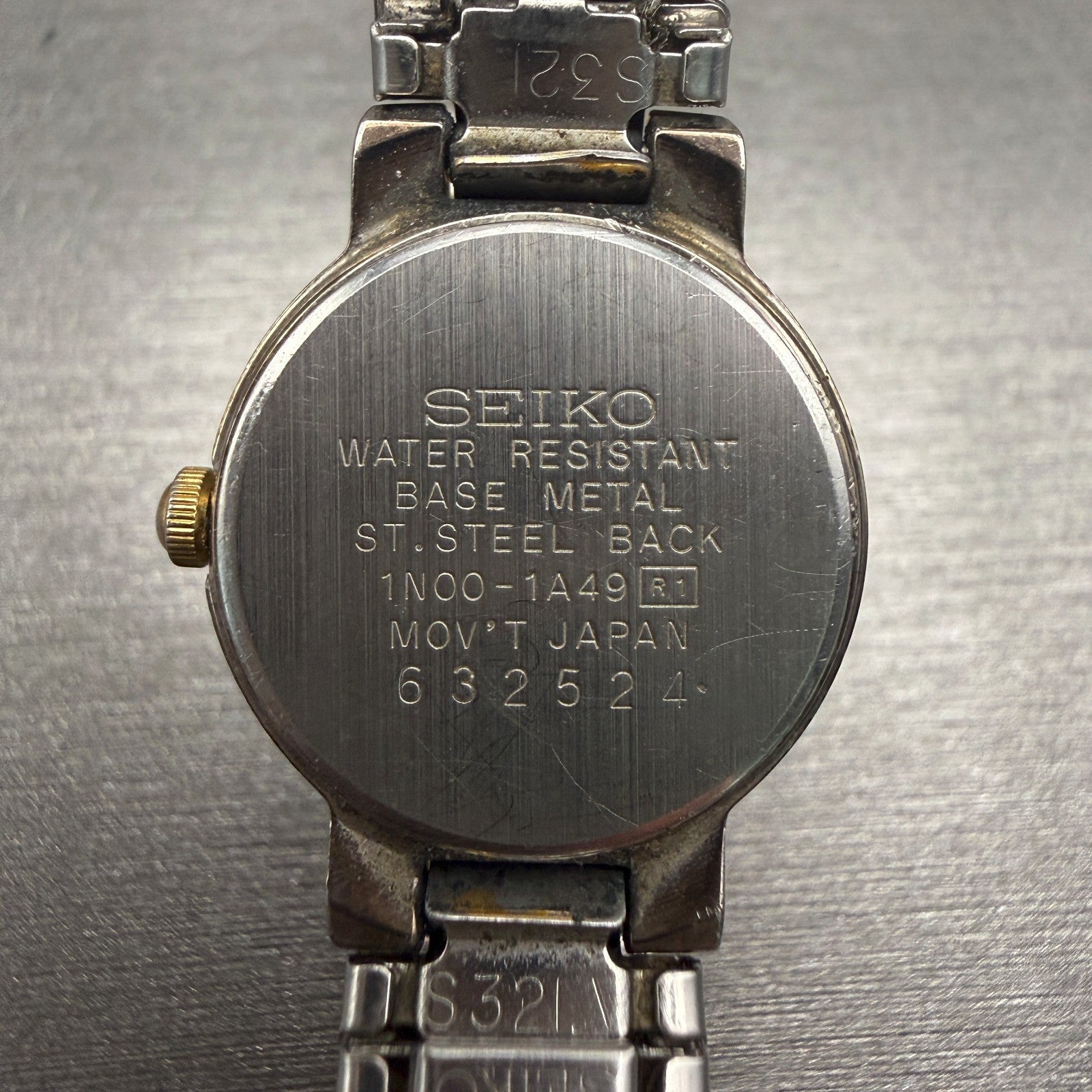 Seiko Watch Women 20mm Silver Dial Two Tone Round 1N00-1A49 Vintage New Battery10