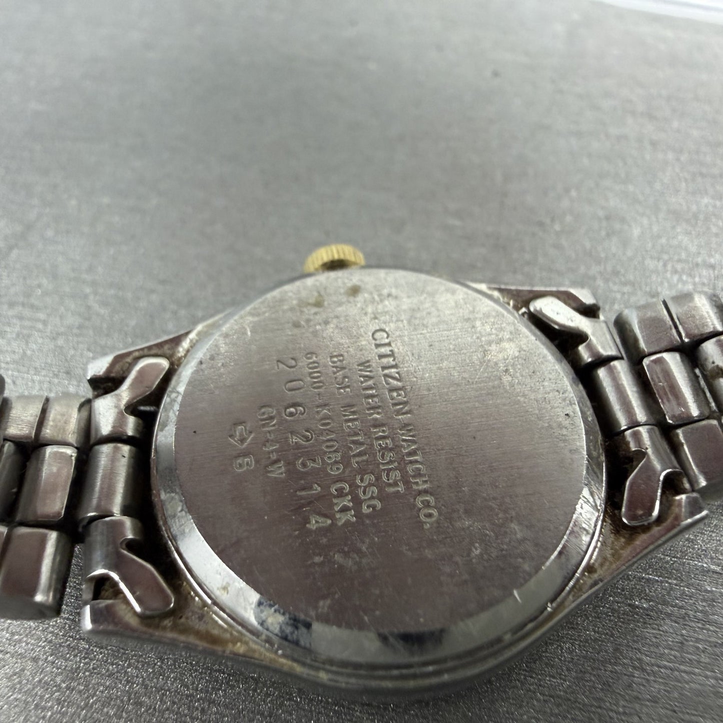 Citizen CQ Watch Women 24mm Gray Dial Two Tone Daydate 6000-K04069 New BatteryAB9