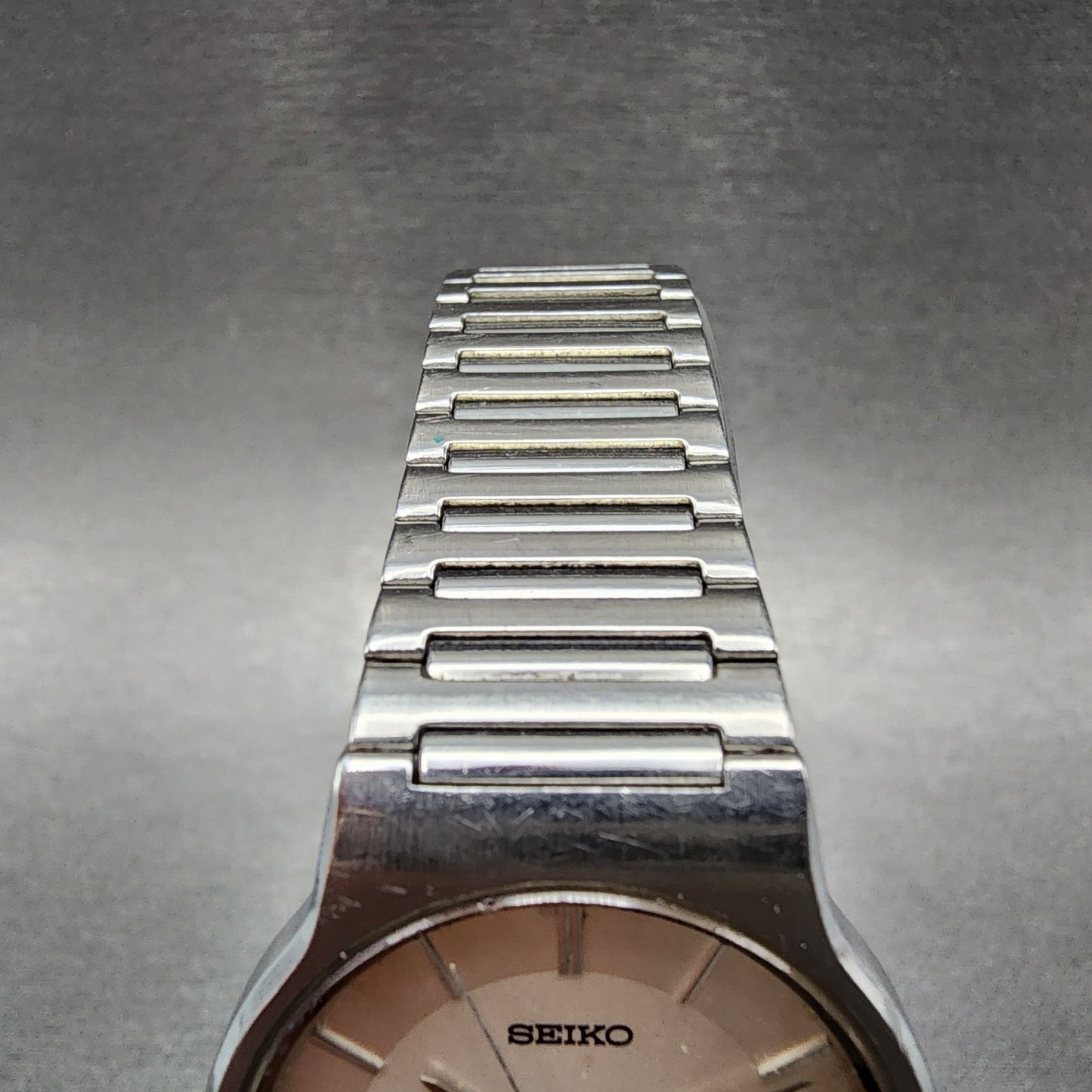 Seiko Watch Men 31mm Silver Dial Silver Tone Round 5p31-6a20 New Battery