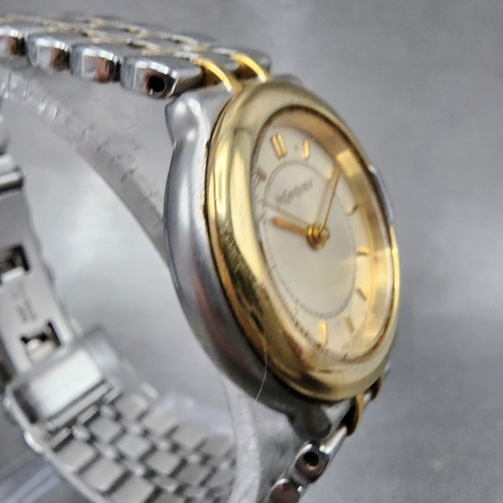 Yves Saint Laurent Watch Women 24mm Champagne Dial Two Tone Round new Battery3