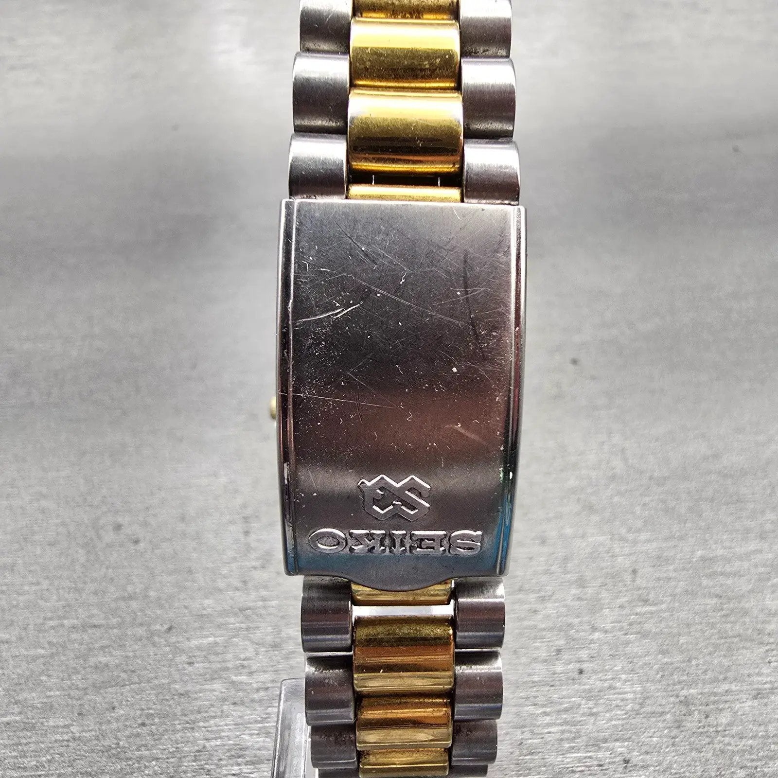 Seiko President Watch Men 36mm White Dial Two Tone Daydate 5Y23-8A60 New Battery8
