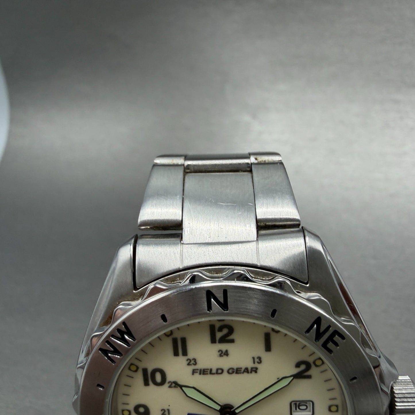 Seiko Alba field Gear Watch Men 40mm Luminous Dial Steel Date V732-0R30 PARTS5