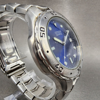 Citizen Watch Men 39mm Blue Dial Silver Tone Date 2510S92308 Round PARTS4