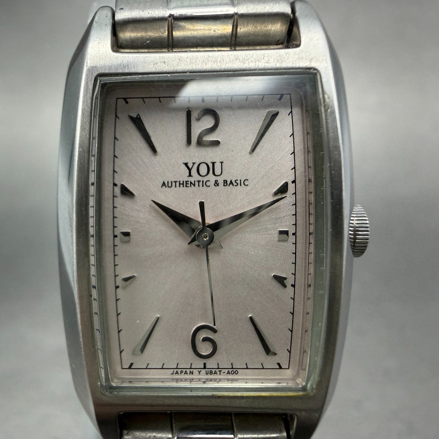 Orient You Tank Watch Women 19mm Silver Dial Silver Tone Rectangle New Battery1