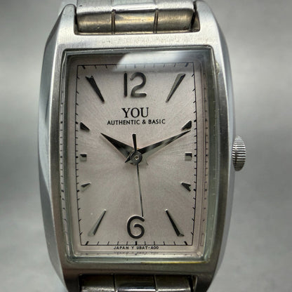 Orient You Tank Watch Women 19mm Silver Dial Silver Tone Rectangle New Battery1