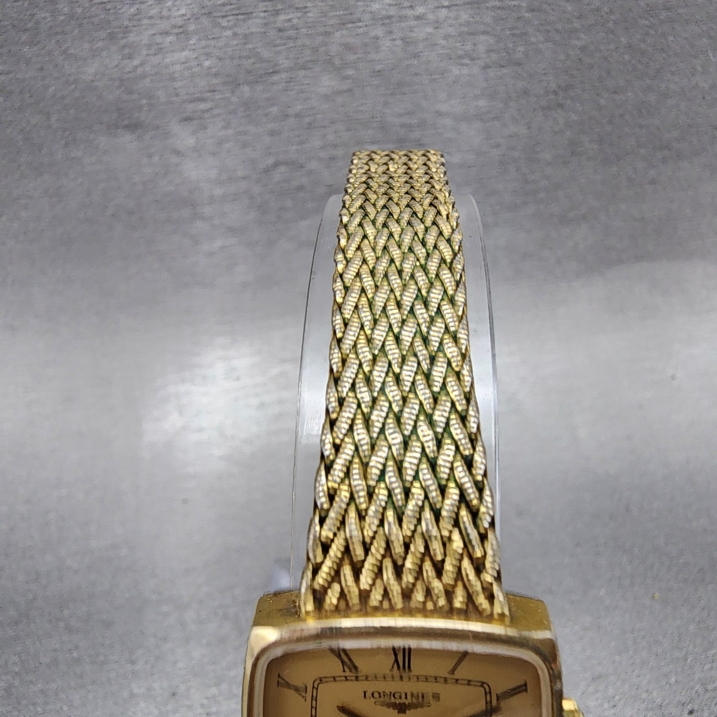 Longines Watch Women 22mm Champagne Dial Gold Plated Rectangle New Battery4