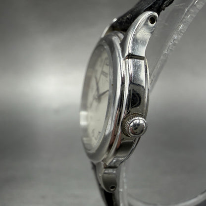 Seiko Watch Women 24mm White Dial Silver Tone Round 7N01-6881 New Battery VTG2