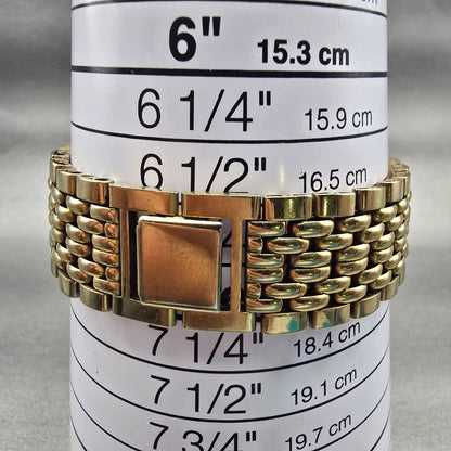 Seiko Watch Men 26mm Black Dial Gold Tone Rectangle V701-5J09 New Battery VTG9