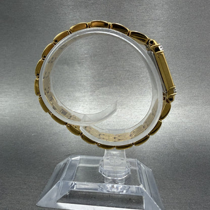 Seiko Tank Watch Women 14mm Champagne Dial Gold Tone 2E207191 New Battery8