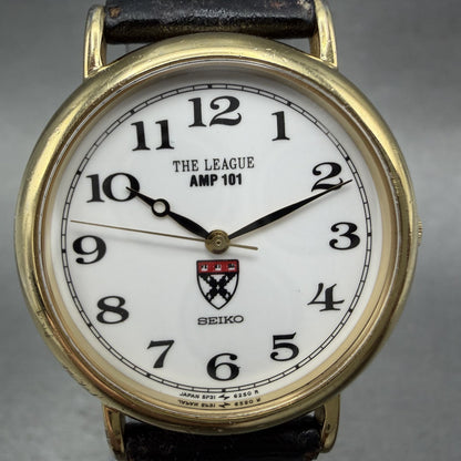 Seiko The League AMP 101 Watch Men 31mm White Dial Gold Tone 5p316190 New Batt1
