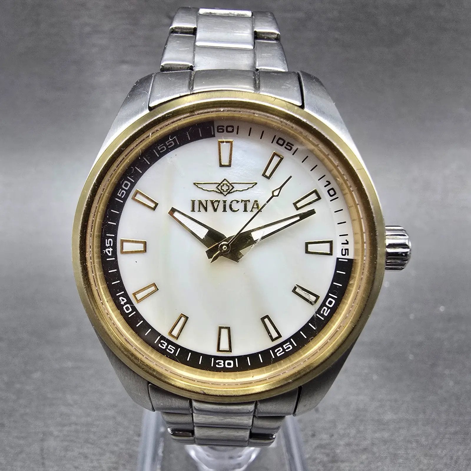 Invicta Specialty Watch Women 33mm MOP Dial Two Tone Round 12831 New Battery0