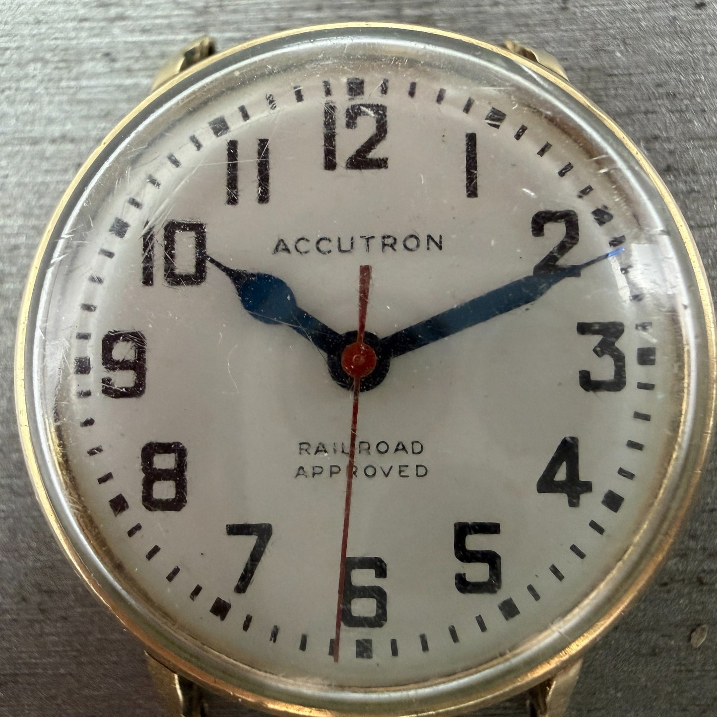 Bulova Accutron Railroad Approved Watch Men 34mm White Dial Gold Tone M9 PARTS2