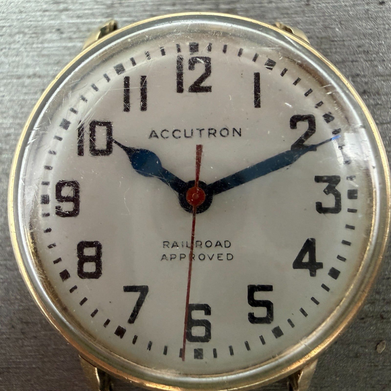Bulova Accutron Railroad Approved Watch Men 34mm White Dial Gold Tone M9 PARTS2