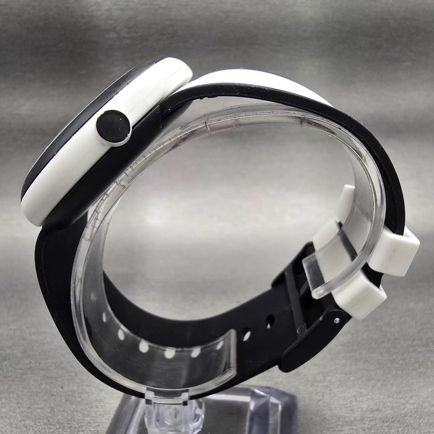 Swatch POPMOVING Watch Men 45mm White Dial Two Tone Round PWN100 New Battery6