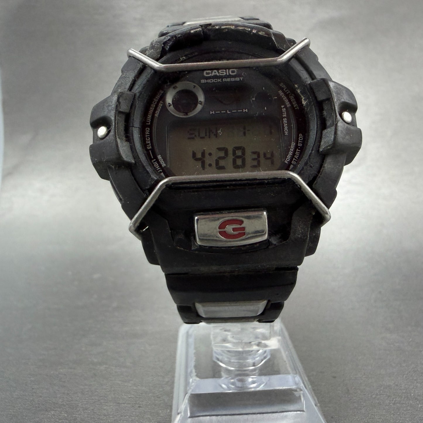 Casio G-Sock GL-121 Watch Men 49mm Black Digital Alarm Chrono New Battery5