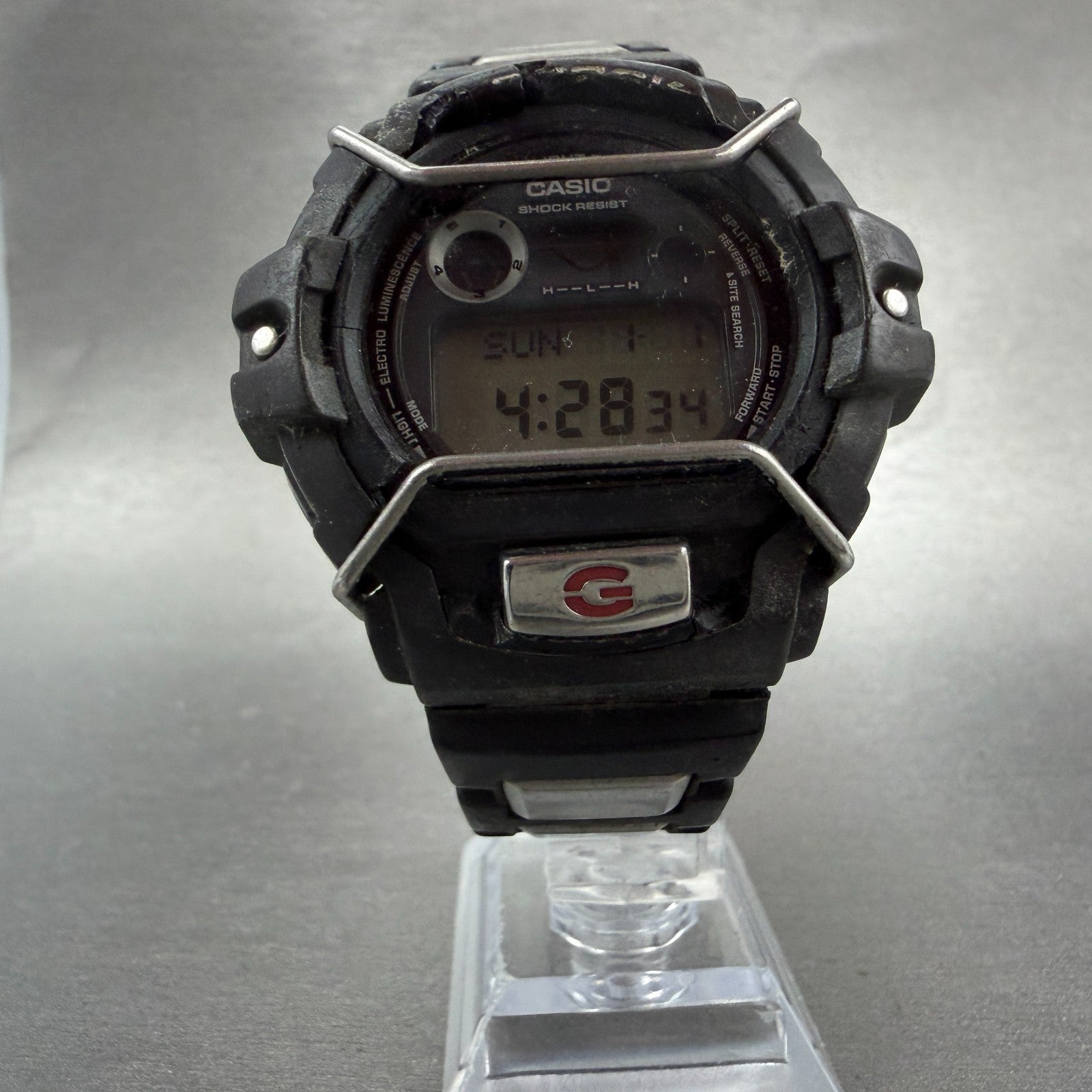 Casio G-Sock GL-121 Watch Men 49mm Black Digital Alarm Chrono New Battery5