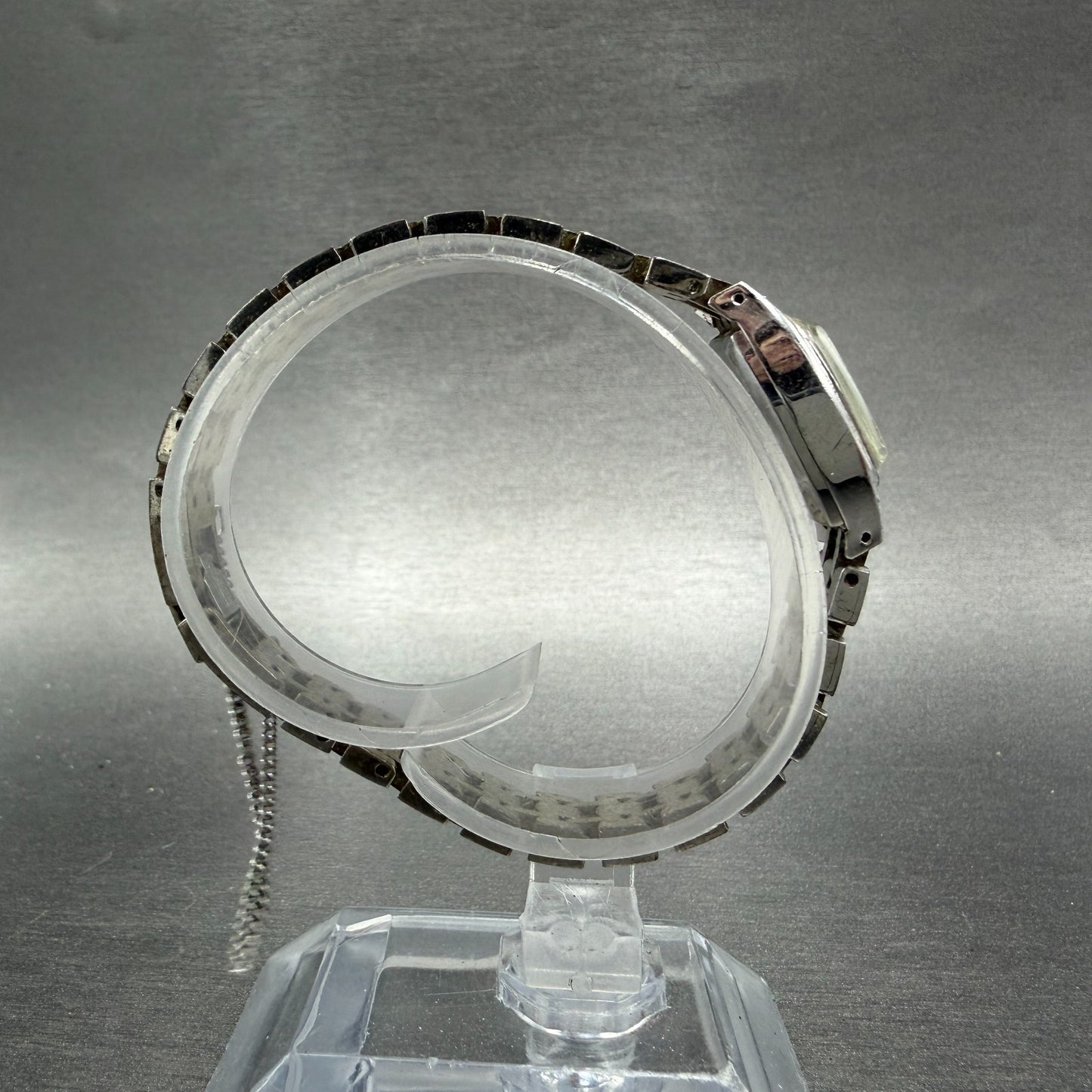 Seiko Tank Watch Women 15mm Silver Dial Silver Tone Manual 11-3350 Runs Vintage8