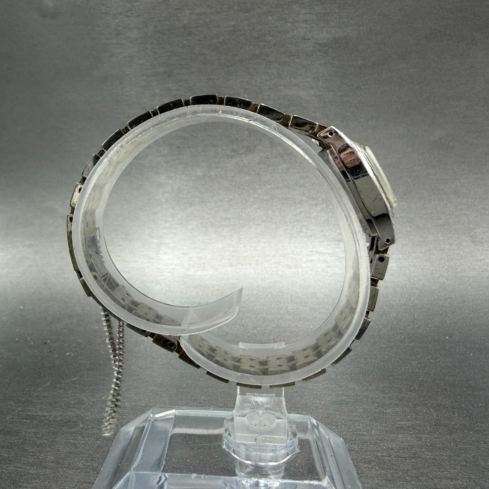 Seiko Tank Watch Women 15mm Silver Dial Silver Tone Manual 11-3350 Runs Vintage8