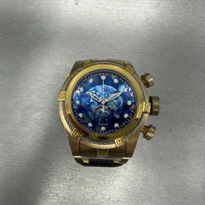 Invicta Reserve Bolt Zeus Empire Watch Men 54mm Blue Dial Gold Tone 17375 Newbat0