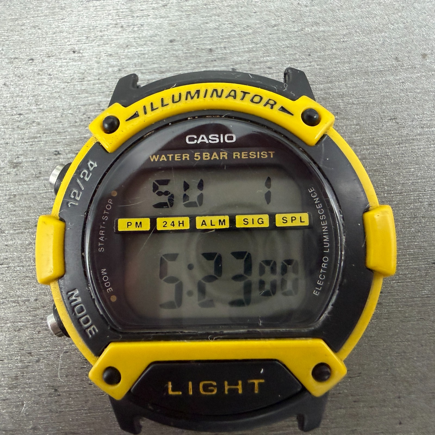 Casio Illuminator W-92H Watch Men 41mm Digital Black Yellow Alarm Chrono NewBatt1
