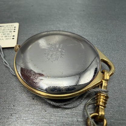 Seiko Alba Pocket Watch Men 36mm Champagne Dial Gold Tone Y481-0120 New Battery11