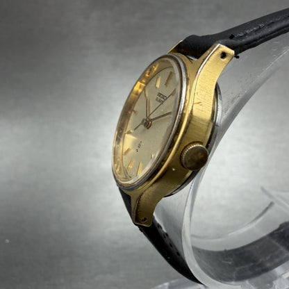 Seiko Watch Women 23mm Champagne Dial Gold Tone Round 4301-0030 New Battery2