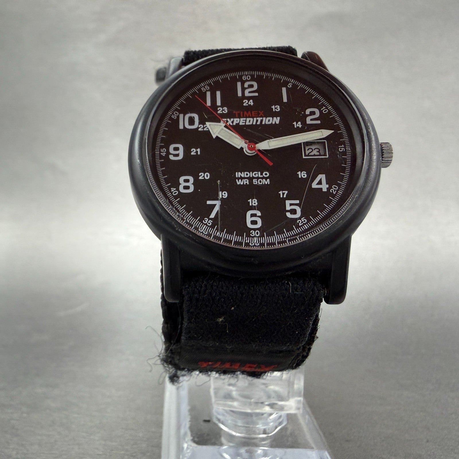 Timex Expedition Camper Watch Men 37mm Black Dial Black Tone Date T40011 New Bat5